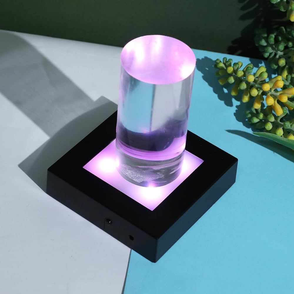 LED Lighted Square Display Stand for Decor and Crystals