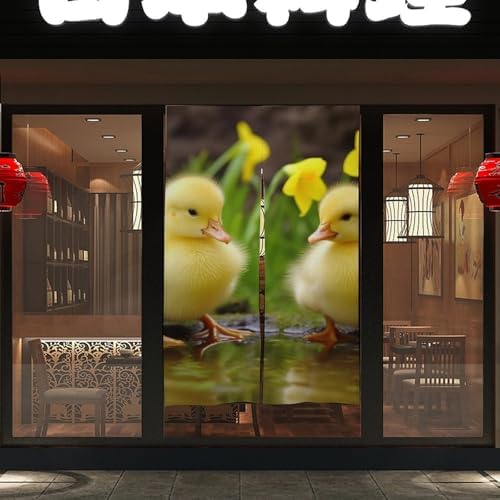 Cute Baby Ducks Door Curtain Panel 17x57 Inch