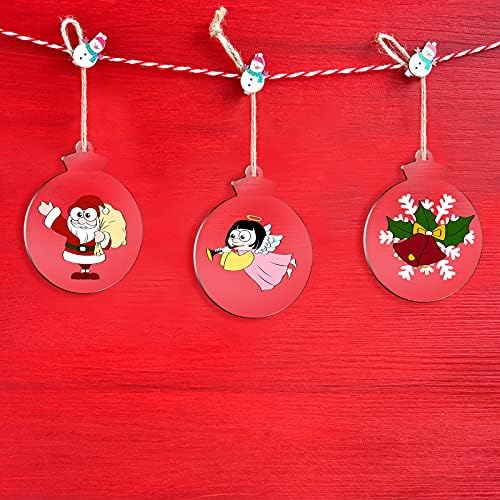 Jetec 50 pcs 37 Inch Acrylic Christmas Ornament Blank Transparent Disc