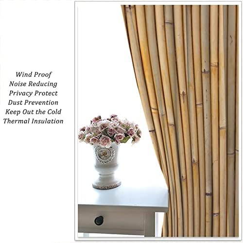 Bamboo Curtains 2 Panel Set 42x63 Inches