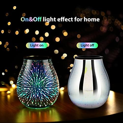 3D Glass Electric Wax Melter with LED Light and Reusable Tray