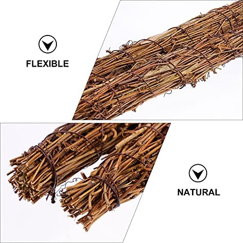 NUOBESTY 2pcs Rattan Wreath Stem Branch Garland
