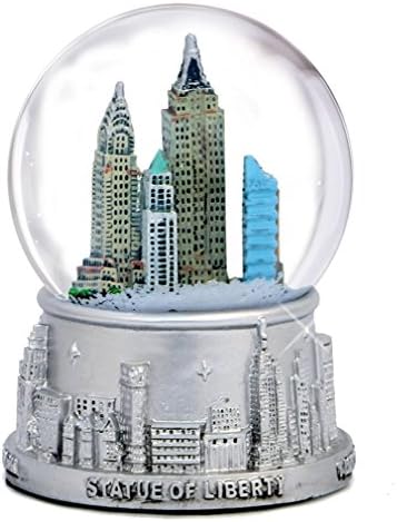 New York City Silver Snow Globe 35 Inches Tall