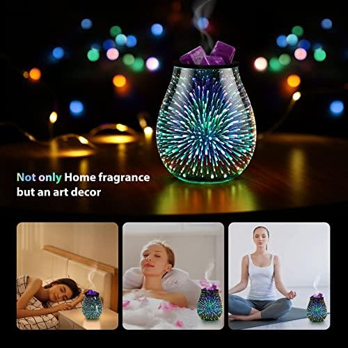 3D Glass Electric Wax Melter with LED Light and Reusable Tray