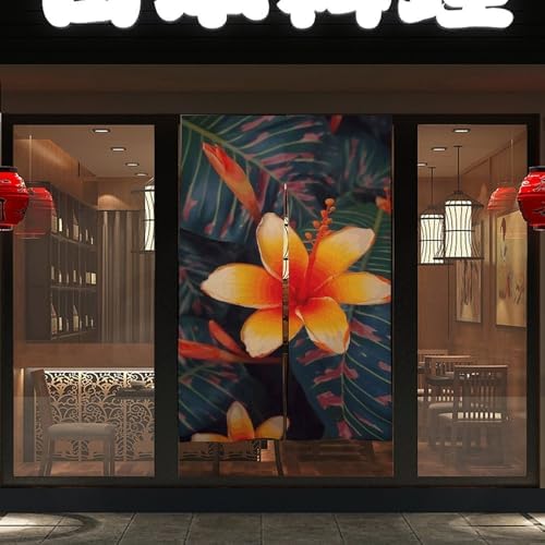 Hawaii Tropical Flower Door Curtain Panel 17x57 Inch