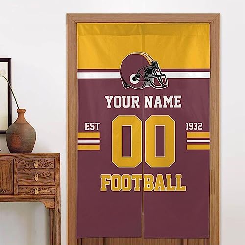 Custom Door Curtain with Name and Number