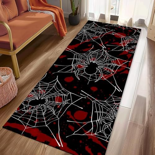 Gothic Spider Web Hallway Runner Rug 13x7ft