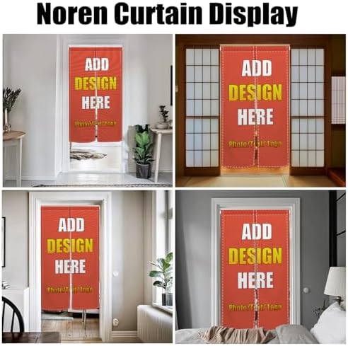Custom Double Sided Noren Curtain with Photo Text Logo