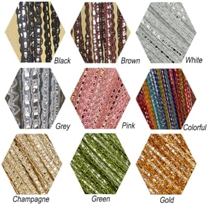 Gold Glitter String Curtain for Home Decor