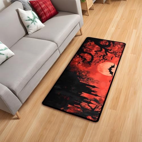 Halloween Bat Kitchen Floor Mat 51x17 Non-Slip