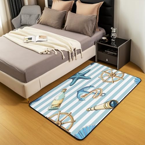 Nautical Area Rug 411 x 33 Ocean Rug for Kids