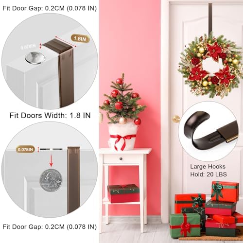 Adjustable Wreath Hanger 149-25 Inch Metal Door Hanger