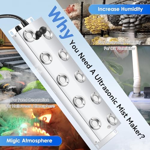 Mxmoonant Ultrasonic Mist Maker 10 Head with Float