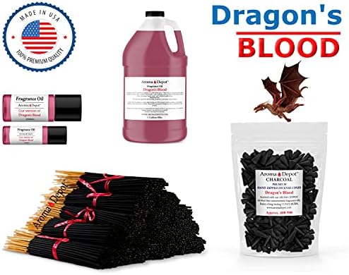 Aroma Depot 1 Inch Dragons Blood Incense Charcoal Cones Pack of 40-50