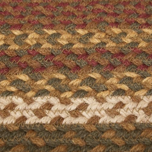 VHC Brands Tea Cabin Rustic Jute Green Striped Area Rug 20x30