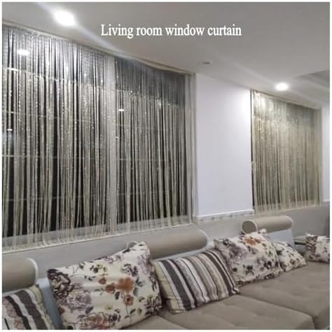 String Curtains 3x26m Shiny Tassel Decor Drape