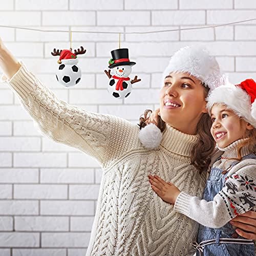 Jetec 2 Piece Christmas Football Pendant Set