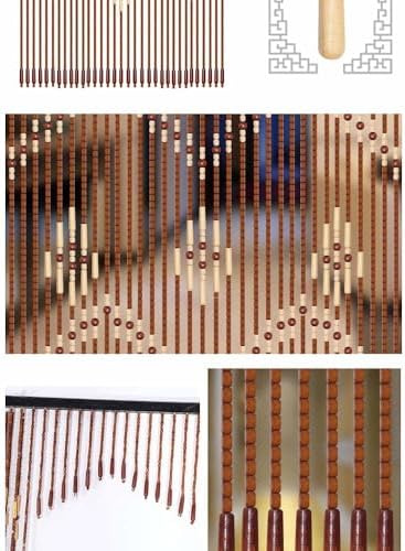 Wooden Bead Curtain 32 Lines for Living Room and Bedroom