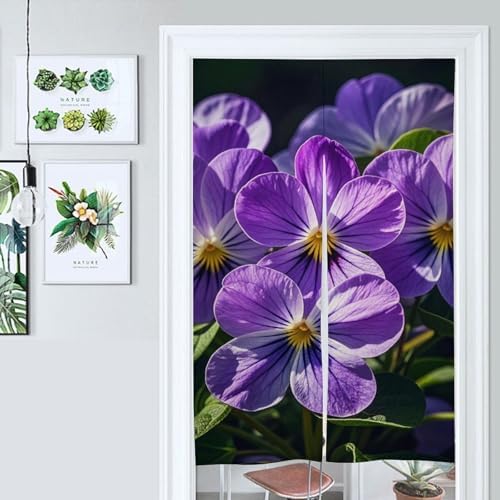 Violets in Bloom Door Curtain Panel 17x57 Inch