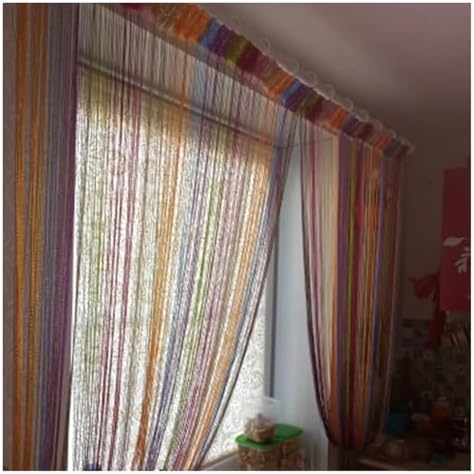 Mixed Color Thread Curtains 100x200cm Panels