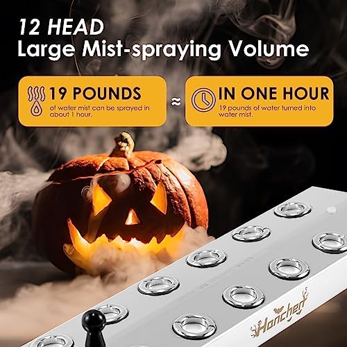 Hanchen 12 Head Ultrasonic Mist Maker for Halloween Decorations