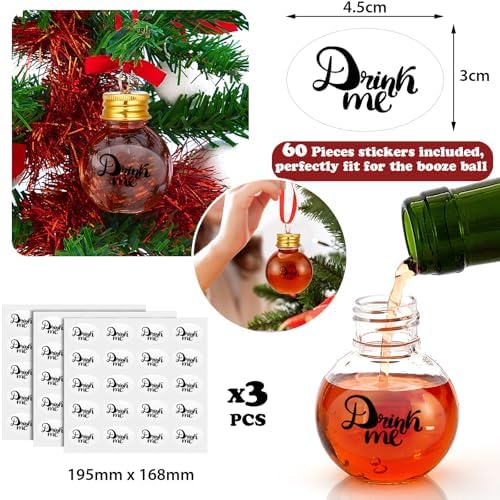 Patelai Clear Christmas Fillable Ornaments 48 Pcs