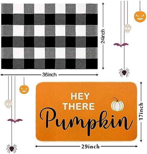 Hey There Pumpkin Door Mat 2 Pcs Fall Welcome Mat