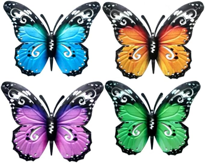 Sunny Barrel Decorative Butterfly Wall Art Set of 4