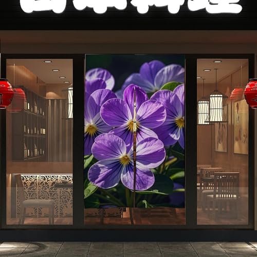 Violets in Bloom Door Curtain Panel 17x57 Inch
