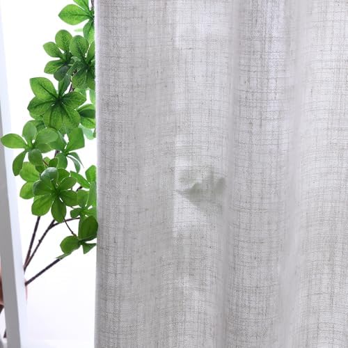 Custom Curtain Natural Linen Blend Drape for Bedroom Living Room