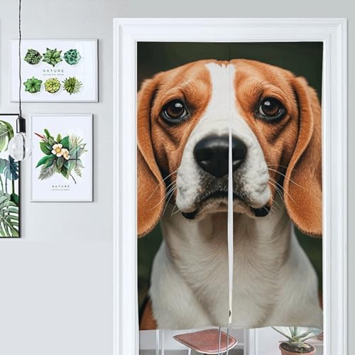 Beagle Dog Door Cover Curtain 57x17 Inches