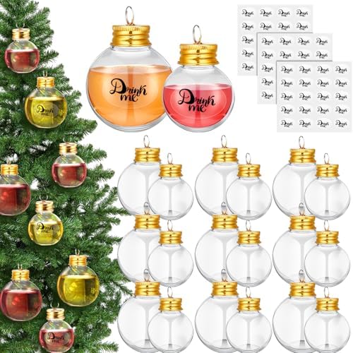 Patelai Clear Christmas Fillable Ornaments 48 Pcs