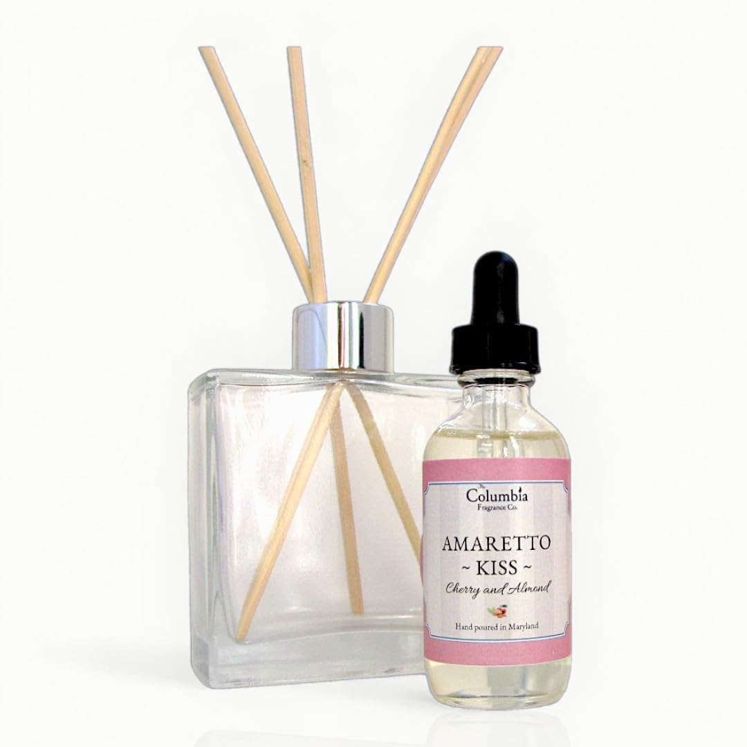 Amaretto Kiss Reed Diffuser Oil - 2 oz Sweet Almond Cherry Scent