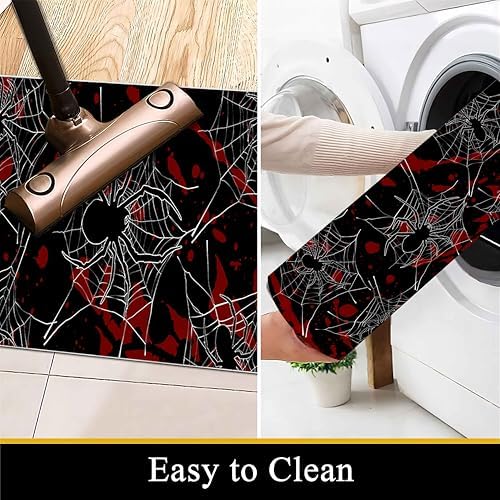 Gothic Spider Web Hallway Runner Rug 13x7ft