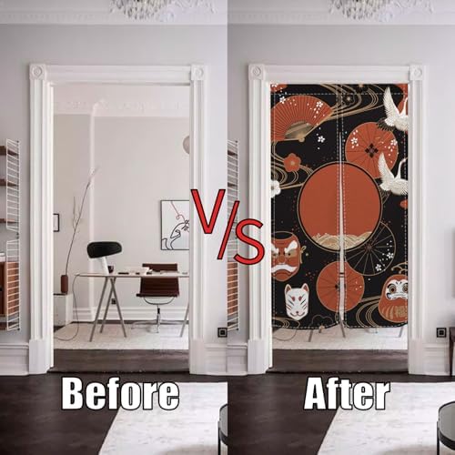 Japanese Doorway Curtain Noren Artistic Painting 335x709