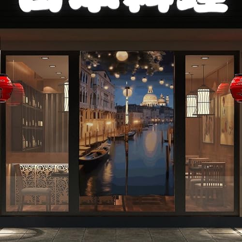 Beautiful Venice Night Door Curtain Panel 17x57 Inch