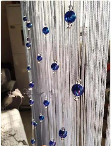 Blue String Curtains 100x275cm Porch Room Divider
