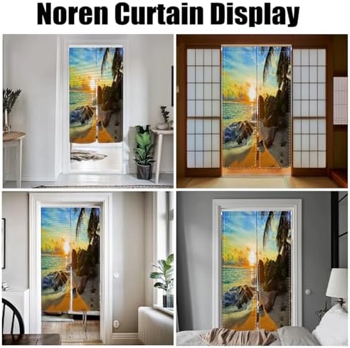 Leowefowa Japanese Noren Door Curtain 335x472 Inches