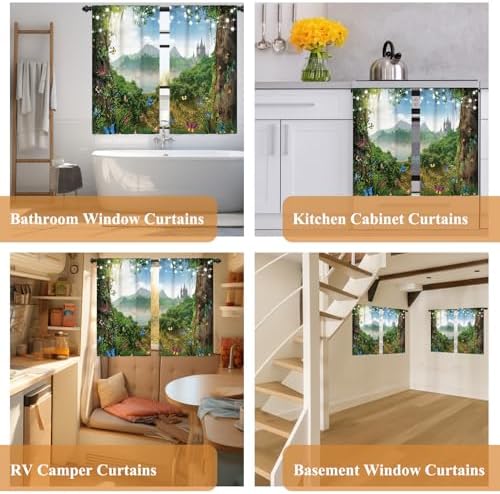 Renaiss 42x63 Inch Jungle Butterfly Curtains 2 Panels