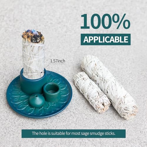 Palo Santo Sticks Holder - Blue Ceramic Incense Burner