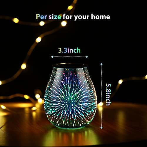 3D Glass Electric Wax Melter with LED Light and Reusable Tray