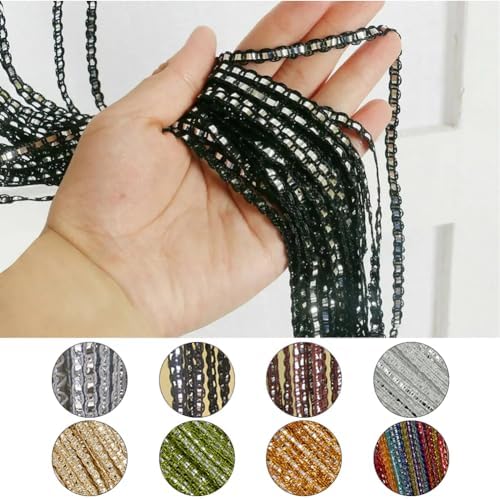 Gold Glitter String Curtain for Home Decor