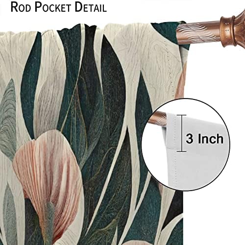 JESTRONRY Abstract Floral Curtains for Living Room Bedroom