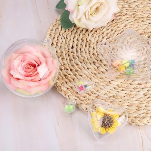 Uxcell 10 Pcs Clear Fillable Hanging Decor Balls 12 Inch
