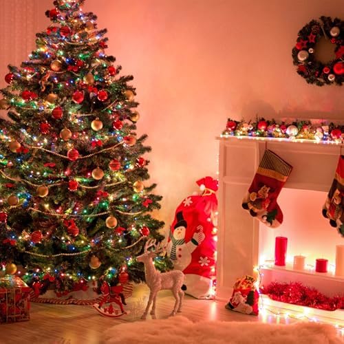 MECCANIXITY Light Blue Christmas Tree Balls 36Pcs