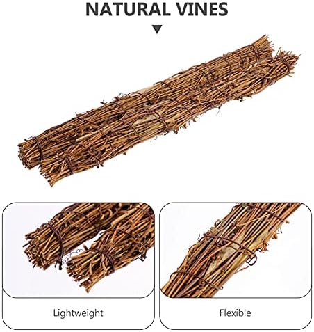 NUOBESTY 2pcs Rattan Wreath Stem Branch Garland