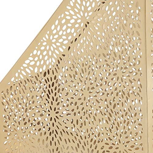 CosmoLiving Gold Magazine Holder with Floral Design
