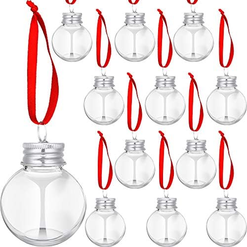 Patelai Christmas Drink Balls Shot Glass Ornament Plastic Clear 12 Pieces