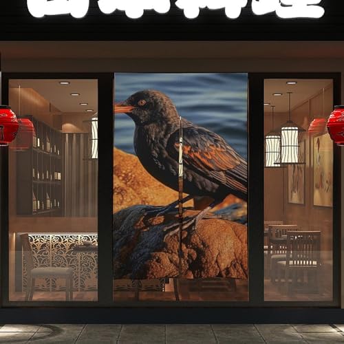 Japanese Noren Bird Door Curtain 34x57 Partition Tapestry