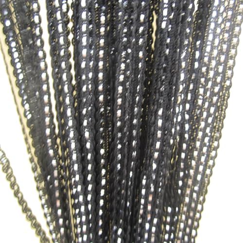 Black Wall Panel Fringe Curtain 110x110 Inch